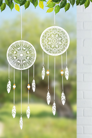 Clopotei de vant si ghirlande - Set 2 ghirlande Dream Catcher, otel, Glory