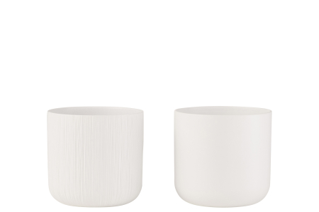 Ghivece si suporturi de flori - Set 2 ghivece, Ceramica, 18.5x18.5x18