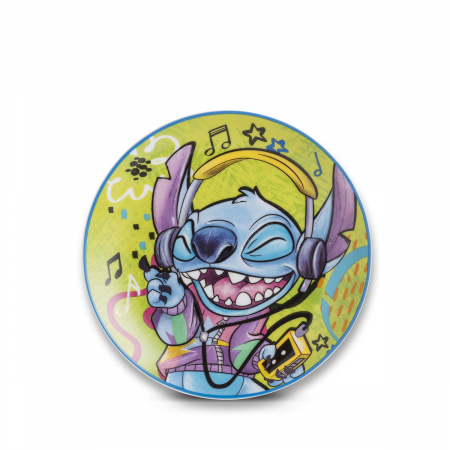 Farfurii - Set 2 piese, Farfurie, Stitch, Porțelan, verde, PU 3, D. 19 cm