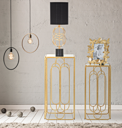 Mese consola - Set 2 masute ARTY CM 34X34X70-29X29X60, Mauro Ferretti