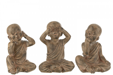 Oriental - Set 3 figurine Monk, Rasina, Maro, 36.5x28.5x51 cm