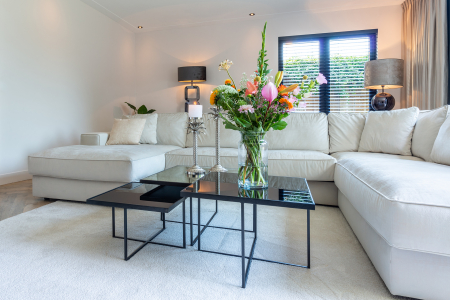 Masute - Set 3 masute Chester, Sticla/Fier, Negru, 42/38/32x70/60/50x70/60/50 cm