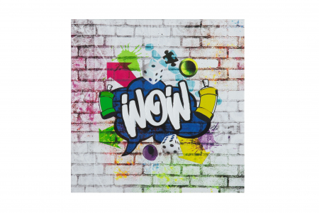 Tablouri - Set 3 tablouri Street Art, Print, Multicolor, 30x30x2.7 cm