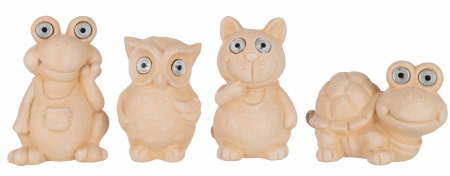 Primavara - Set 4 figurine Figure Solar, Ceramica, Orange/Rust, 16x21.5x23.5 cm