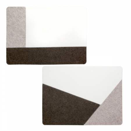 Servete si fete de masa - Set de masă, dreptunghiular, Melano, Pâslă, crem, PU 16, 2 buc. asortate, L. 30 cm, L. 43 cm