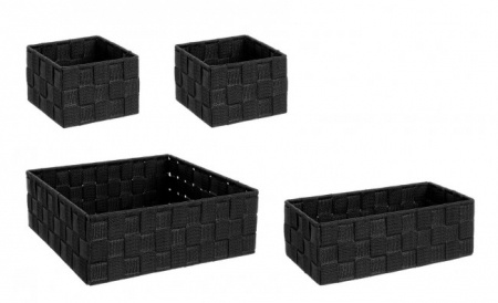 Cutii depozitare - SET4 COS DE NAJLON NEGRU BIND