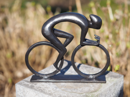 Figurine bronz - Statuie bronz, Ciclist 23 x 5 x 26 cm