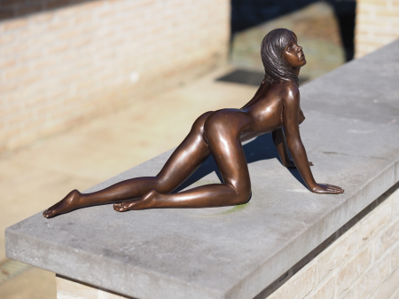 Figurine bronz - Statuie bronz, Nud 28 x 19 x 57 cm