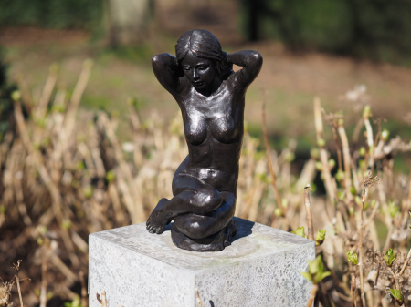 Figurine bronz - Statuie bronz, Nud 33 x 16 x 18 cm
