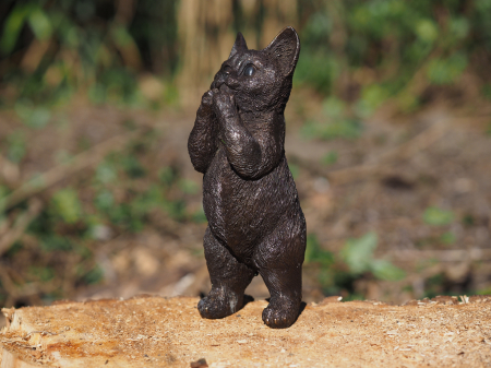 Figurine bronz - Statuie bronz, Pisicuță 24 x 9 x 9 cm