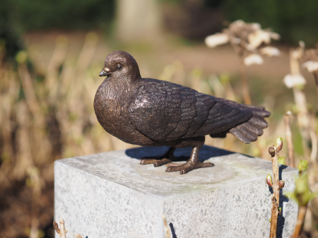 Figurine bronz - Statuie bronz, Porumbel 17 x 10 x 27 cm