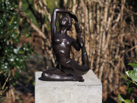 Figurine bronz - Statuie bronz, Yoga 33 x 21 x 24 cm