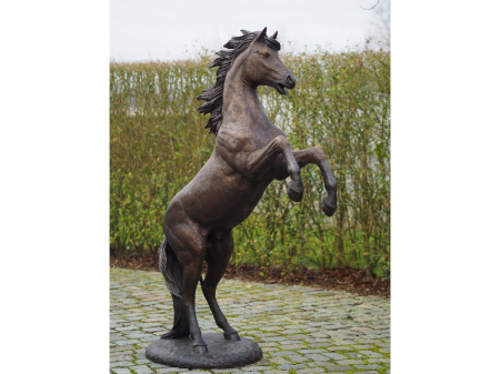 Statui - Statuie cal care sta pe picioarele din spate, Bronz, 183 cm 185 X 65 X 120 cm