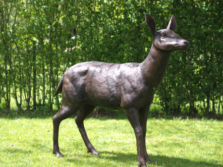Statui - Statuie caprioara, Bronz, 122 X 30 X 130 cm