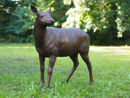 Statui - Statuie caprioara, Bronz, 92 X 46 X 102 cm