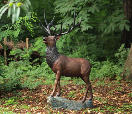 Statui - Statuie cerb, Bronz, 196 X 81 X 115 cm