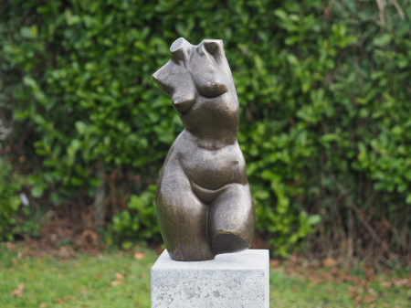 Figurine bronz - Statuie corp femeie torso, Bronz, 62 x 20 x 26 cm