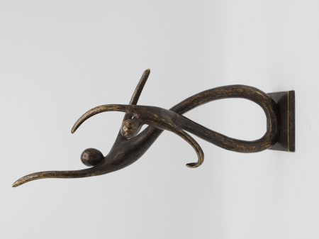 Figurine bronz - Statuie cuplu care danseaza, Bronz, 47 x 11 x 19 cm