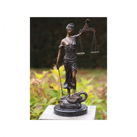 Statui - Statuie doamna cu justice, Bronz, 45 X 16 X 16 cm