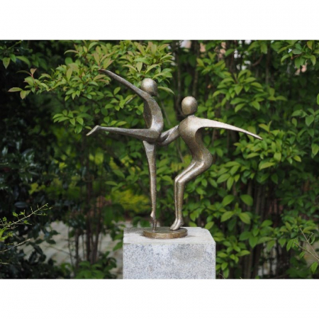 Figurine bronz - 2 Dansatoare gimnaste, Bronz, 57 x 55 x 37 cm
