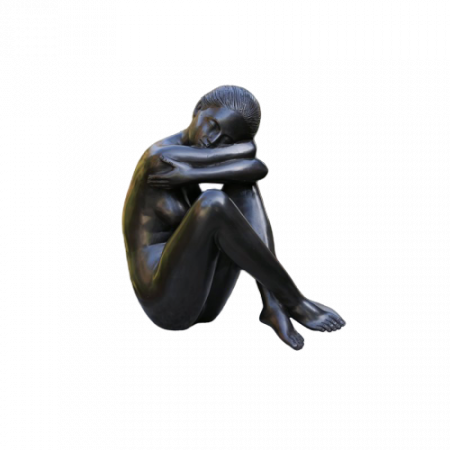 Decoratiuni terasa si gradina - Statuie femeie nud, Bronz, 27 x 20 x 17 cm