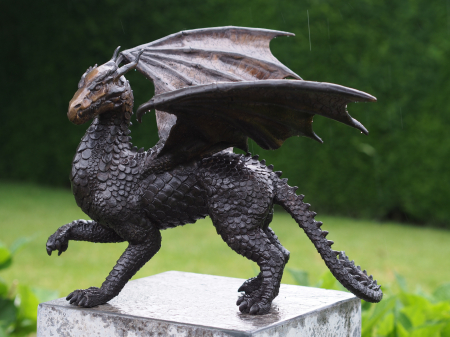 Figurine bronz - Statuie dragon, Bronz, 30 x 34 x 35 cm