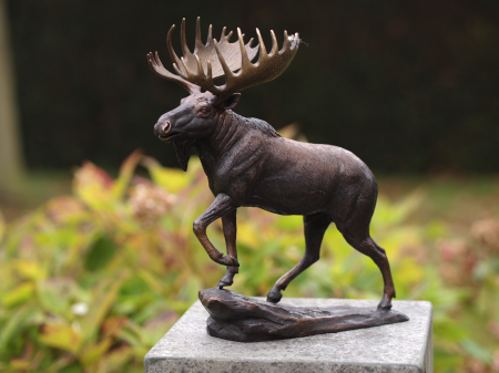 Figurine bronz - Statuie elan, Bronz, 30 x 15 x 26 cm