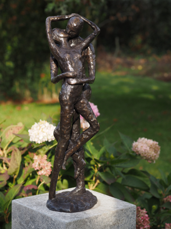 Figurine bronz - Statuie kissing lovers, Bronz, 54 x 15 x 18 cm