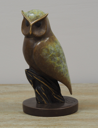 Figurine bronz - Statuie bronz, Bufniță 21 x 11 x 11 cm