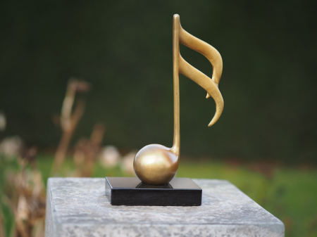 Figurine bronz - Statuie nota muzicala, Bronz, 23 x 7 x 14 cm