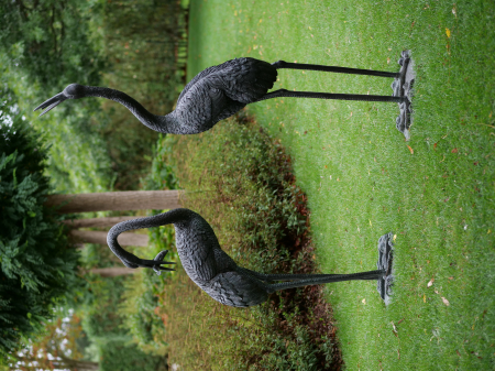 Statui - Statuie pasare macara, Bronz, 1,52 m, 153 X 51 X 61 cm