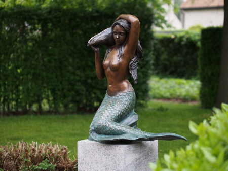 Statui - Statuie sirena, Bronz, 83 X 60 X 65 cm