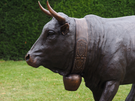 Statui - Statuie vaca herens, Bronz, 135 X 65 X 220 cm