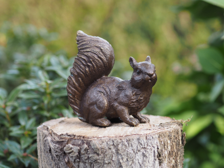 Figurine bronz - Statuie veverita, Bronz, 12 x 6 x 12 cm