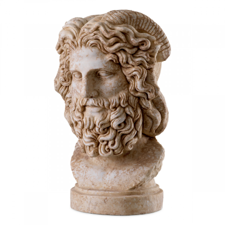 De colectie - Statuie Zeus marmura aspect antic, Dims: W. 26 | D. 20 | H. 40 (CM)