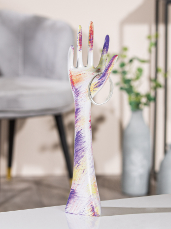 Cutii pentru bijuterii - Suport bijuterii Scibbled, compozit, multicolor, 9x32.5x8.5 cm