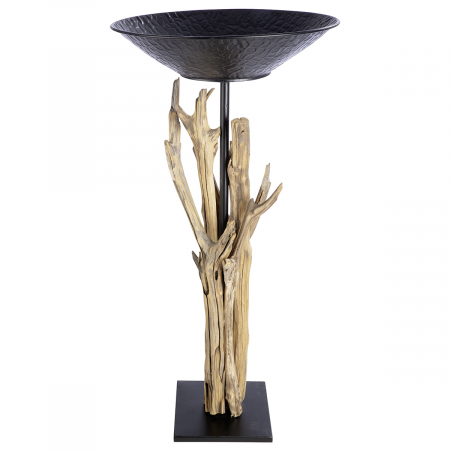 Ghivece si suporturi de flori - Suport, bol, Metal, negru, culori naturale, PU 2, H 75 cm, D 37 cm