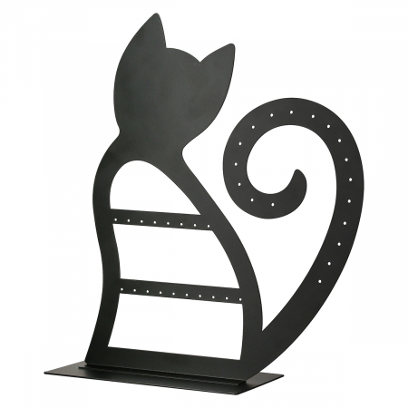 Cutii pentru bijuterii - Suport de bijuterii, Pisica, Mila, Metal, negru, PU 4, L. 9 cm, L. 20 cm, H. 26 cm