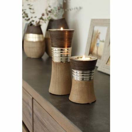 Suporturi lumanari - Suport lumanare Bradora, Ceramica, Multicolor, 8.5x13x8.5 cm