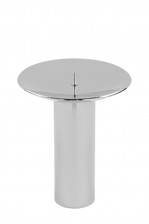 Suporturi lumanari - Suport lumanare Corona, Nichelat, Argintiu, 27.50x12x18 cm