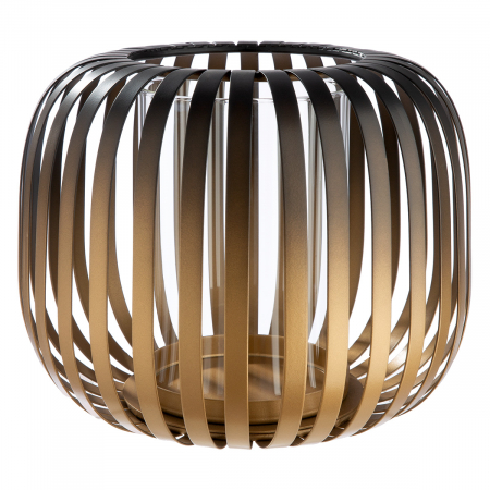 Suporturi lumanari - Suport lumanare, Dogma, Sticlă, Metal, auriu, PU 2, H. 17 cm, D. 21 cm