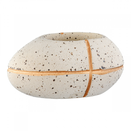 Suporturi lumanari - Suport lumanare, Drapeau, Ceramica, crem, PU 6, L. 7,5 cm, L. 10 cm, H. 7 cm