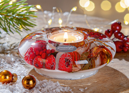 Suporturi lumanari - Suport lumanare Dreamlight, Ufo Mini, „Binecuvantari de cupru”, sticla, culoarea cuprului, PU 6, H 4 cm, A. 10,5 cm