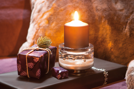 Suporturi lumanari - Suport lumanare Elora, Sticla, Gri deschis, 12.50x9.50x11 cm