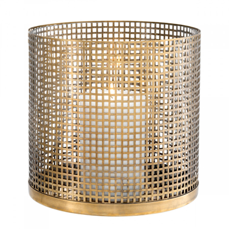 Suporturi lumanari - Suport lumanare Hurricane, Sterling, finisaj din alamă vintage , Dims: Ø 25.5 | H. 25 (CM)