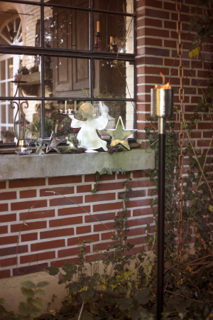 Suporturi lumanari - Suport lumanare inger Holyworker, Otel inoxidabil, Argintiu, 13x30x25 cm