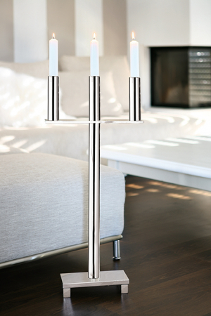 SALE % - Suport lumanare MEMPHIS, metal placat cu nichel, 33.5 x 77.5 cm