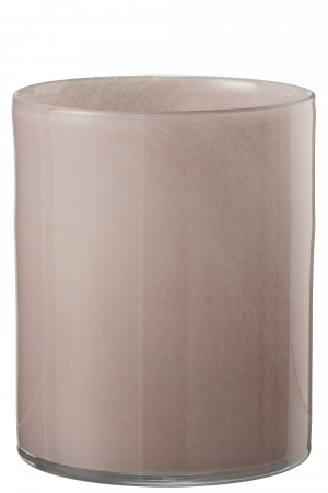 Suporturi lumanari - Suport lumanare Rose, Sticla, Roz, 15x15x18 cm