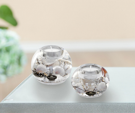 Suporturi lumanari - Suport lumanare Smart Natural, sticla, multicolor, 6 cm