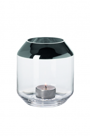 Suporturi lumanari - Suport lumanare SMILLA, Sticla, Transparent, 14x12 cm